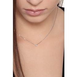 Damenkette aus18K Weißgold mit Solitär-Diamanten 2