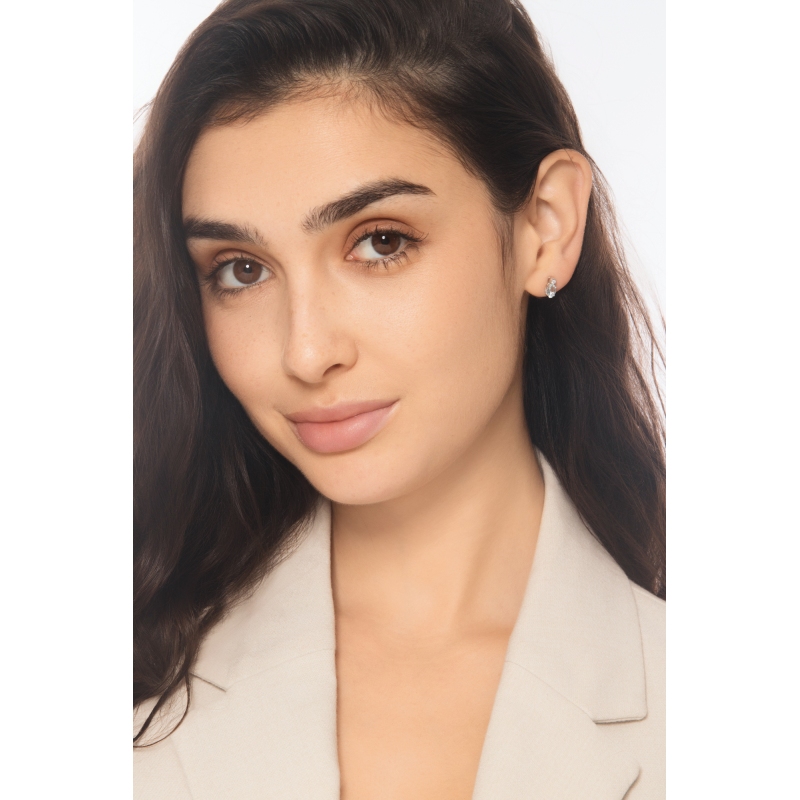 Ohrstecker Weißgold Aquamarin Diamanten Ohrstecker Weißgold Aquamarin Diamanten