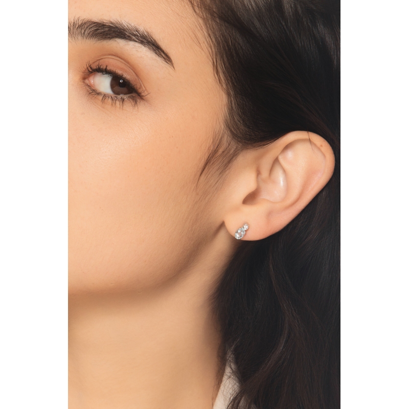 Ohrstecker Weißgold Aquamarin Diamanten Ohrstecker Weißgold Aquamarin Diamanten