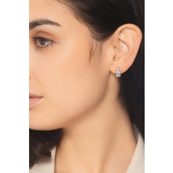 Ohrstecker Weißgold mit Aquamarin und Diamanten 2