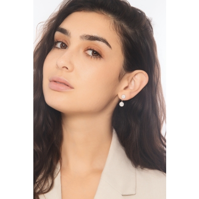 Weißgold Ohrhänger mit Diamanten