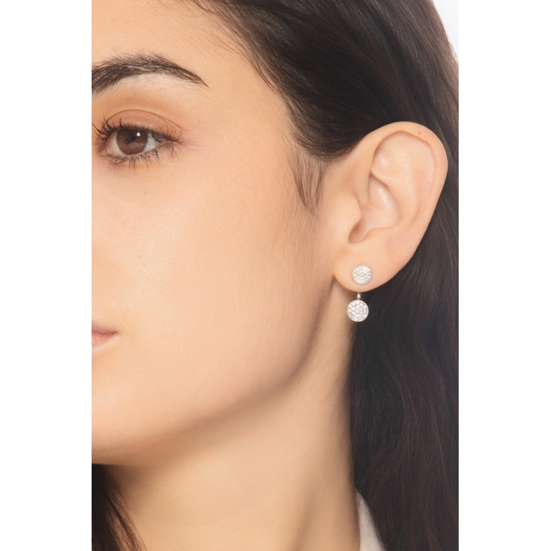 Weißgold Ohrhänger mit Diamanten Weißgold Ohrhänger mit Diamanten