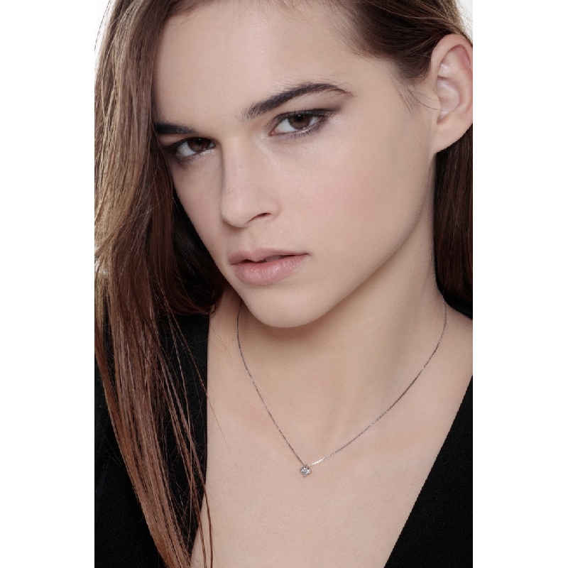 Solitär Kette Weißgold Solitär Kette Weißgold