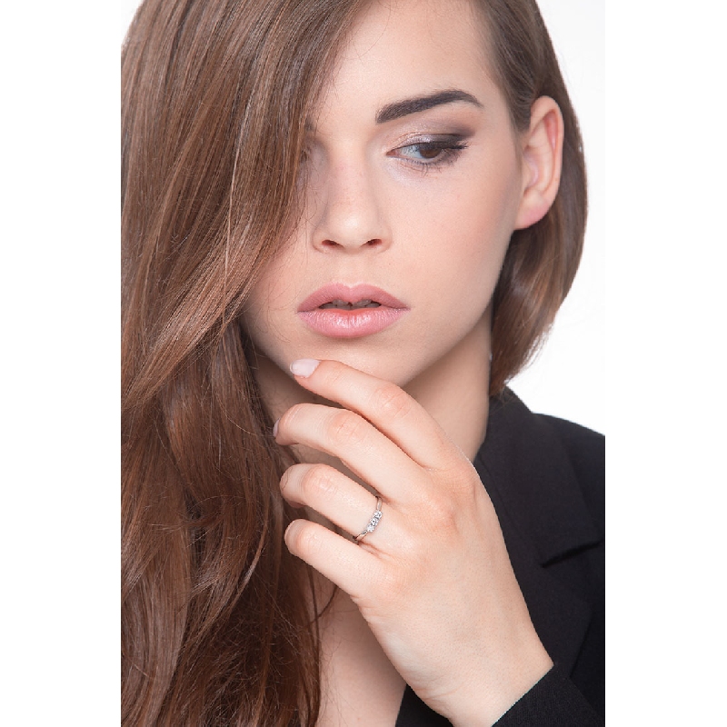 Trilogie Verlobungsring Weißgold 750 Trilogie Verlobungsring Weißgold 750