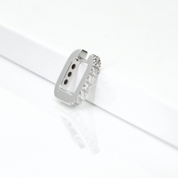 Einzelner Ohrring Herren Weissgold mit Diamanten