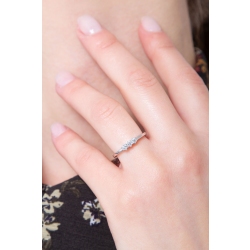 Weißgold-Verlobungsring mit 3 Diamanten  2