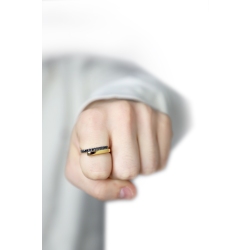 Herrenring Gelbgold mit schwarzen Diamanten 2