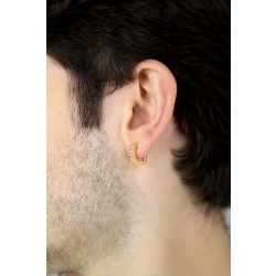 Ohrring einzeln Herren Diamanten Creole Gelbgold 18K 2