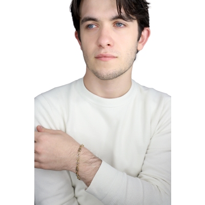 Armband Herren Weissgold Gelbgold 18K