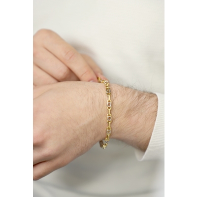 Armband Herren Weissgold Gelbgold 18K