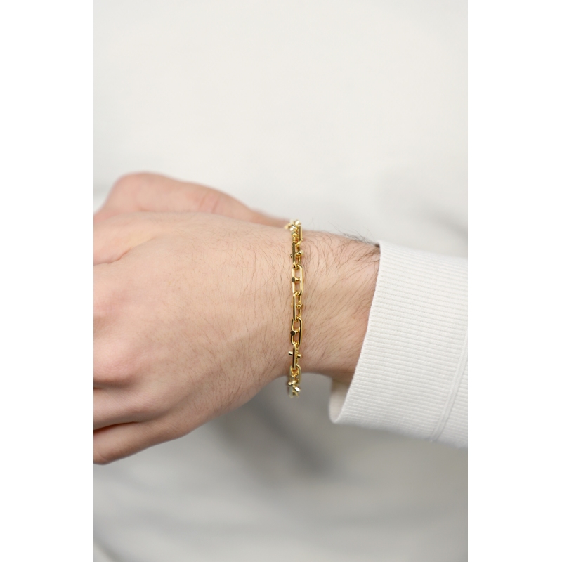 Herrenarmband Gelbgold 750, 21 cm