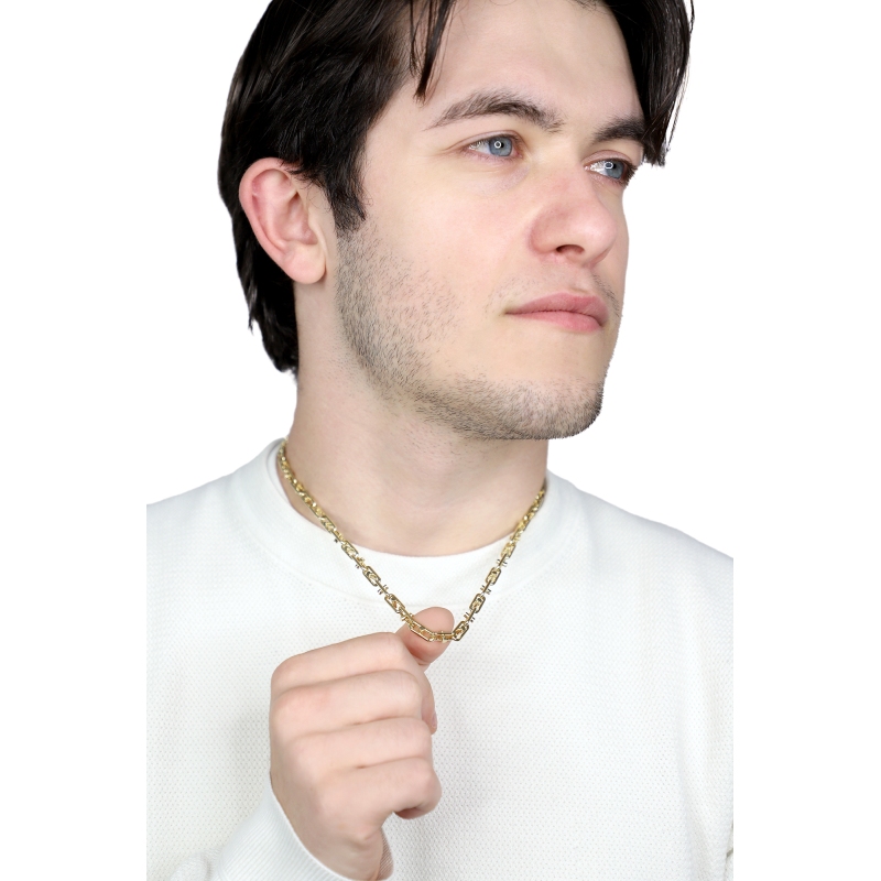 Herrenkette Gelbgold 750, 50 cm