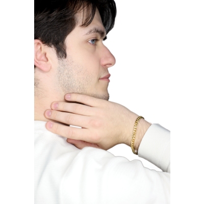 Iced Out Armband Herren Gelbgold 18K