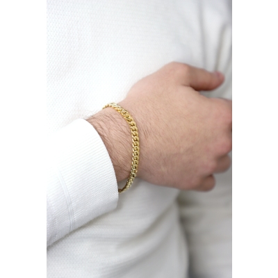 Iced Out Armband Herren Gelbgold 18K