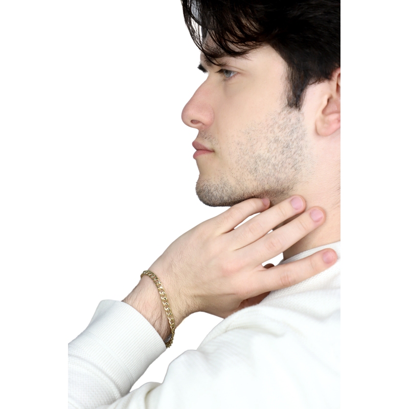 Herren Iced Out Armband Gelbgold 750 Herren Iced Out Armband Gelbgold 750