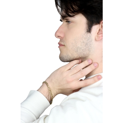 Herren Iced Out Armband Gelbgold 750