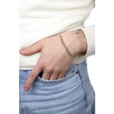 Herren Iced Out Armband Gelbgold 750