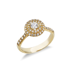 Gelbgold Diamantring 18 Karat
