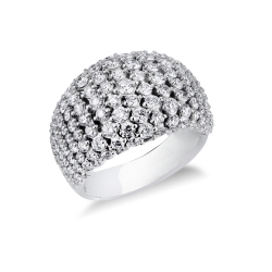 Bandring mit Diamanten aus 750er Weißgold