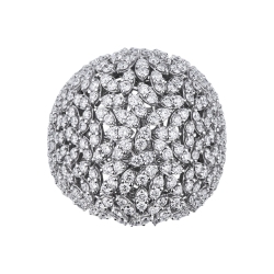 Weißgold Diamant Bandring 18 Karat 2