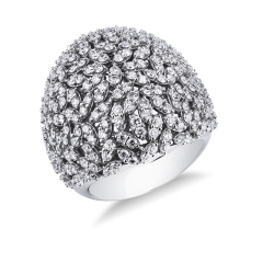 Weißgold Diamant Bandring 18 Karat
