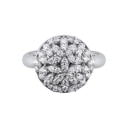 Runder Ring aus 750er Weißgold mit Diamanten 2
