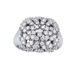 Designer Diamantring 18 Karat Weißgold 2