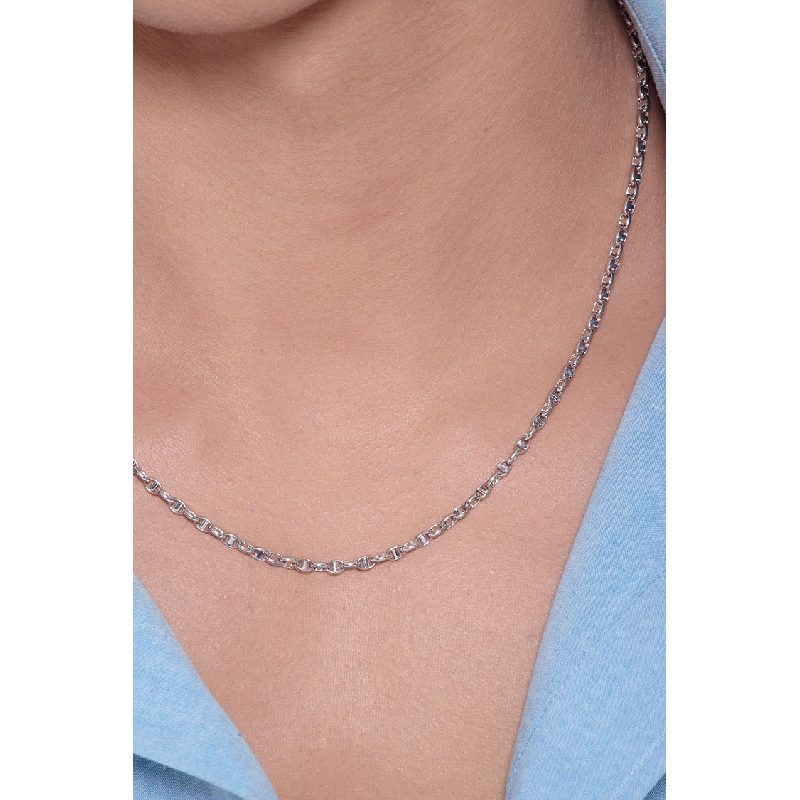 18K Weißgoldkette für Herren