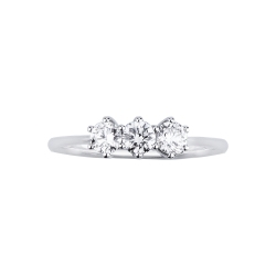 Drei Diamanten Ring Weißgold 750 2