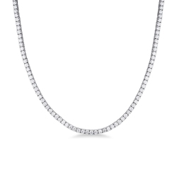 18K Weißgold Tennis Collier mit Diamanten