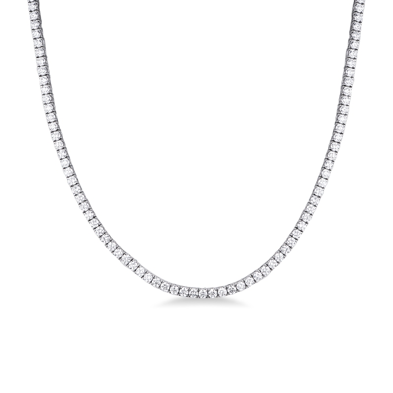 18K Weißgold Tennis Collier mit Diamanten 18K Weißgold Tennis Collier mit Diamanten