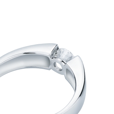 Diamantring 0.40 kt Spannfassung Weißgold 750