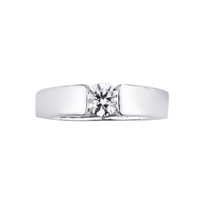 Diamantring 0.40 kt Spannfassung Weißgold 750