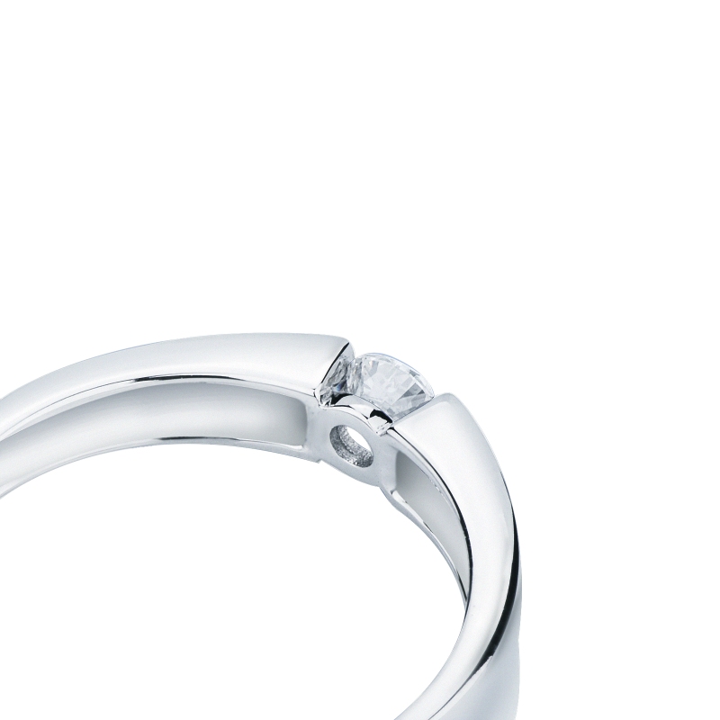 Solitär Ring 0.20 kt Diamant Spannfassung Weißgold 18K Solitär Ring 0.20 kt Diamant Spannfassung Weißgold 18K