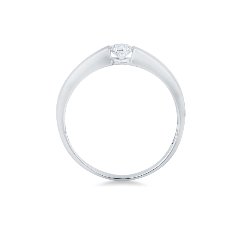 Solitär Ring 0.20 kt Diamant Spannfassung Weißgold 18K Solitär Ring 0.20 kt Diamant Spannfassung Weißgold 18K