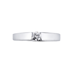 Solitär Ring 0.20 kt Diamant Spannfassung Weißgold 18K 2