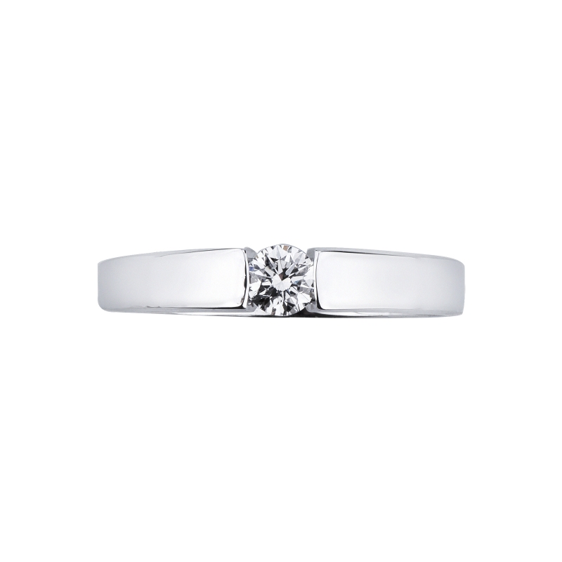 Solitär Ring 0.20 kt Diamant Spannfassung Weißgold 18K Solitär Ring 0.20 kt Diamant Spannfassung Weißgold 18K