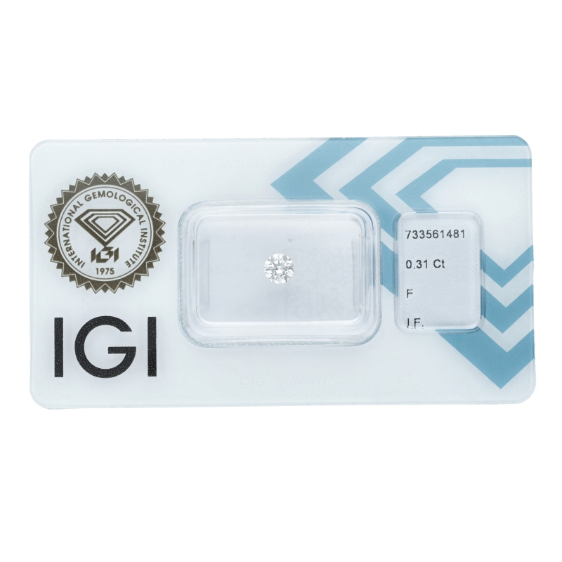 IGI-zertifizierter Diamant CT 0,31    F   IF IGI-zertifizierter Diamant CT 0,31    F   IF