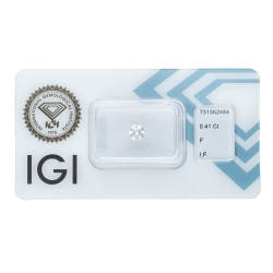 IGI-zertifizierter Diamant CT 0,41   F  IF