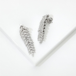 Diamant Ohrringe Weissgold 18 Karat