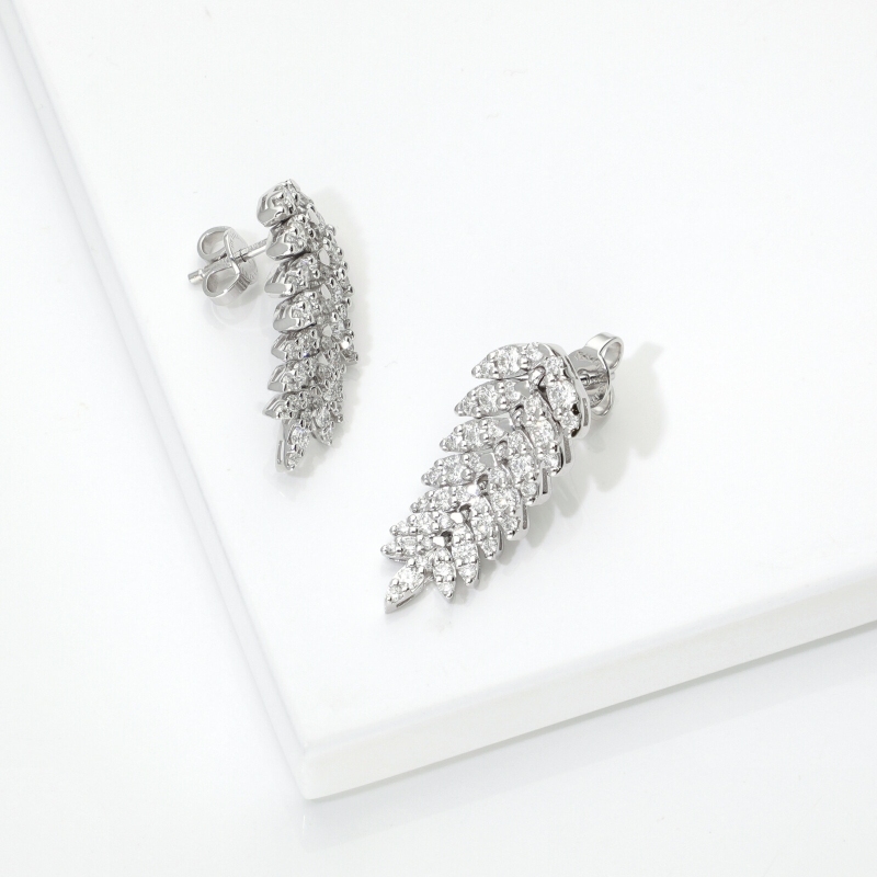 Design Diamant Ohrhänger Weissgold 750 Design Diamant Ohrhänger Weissgold 750