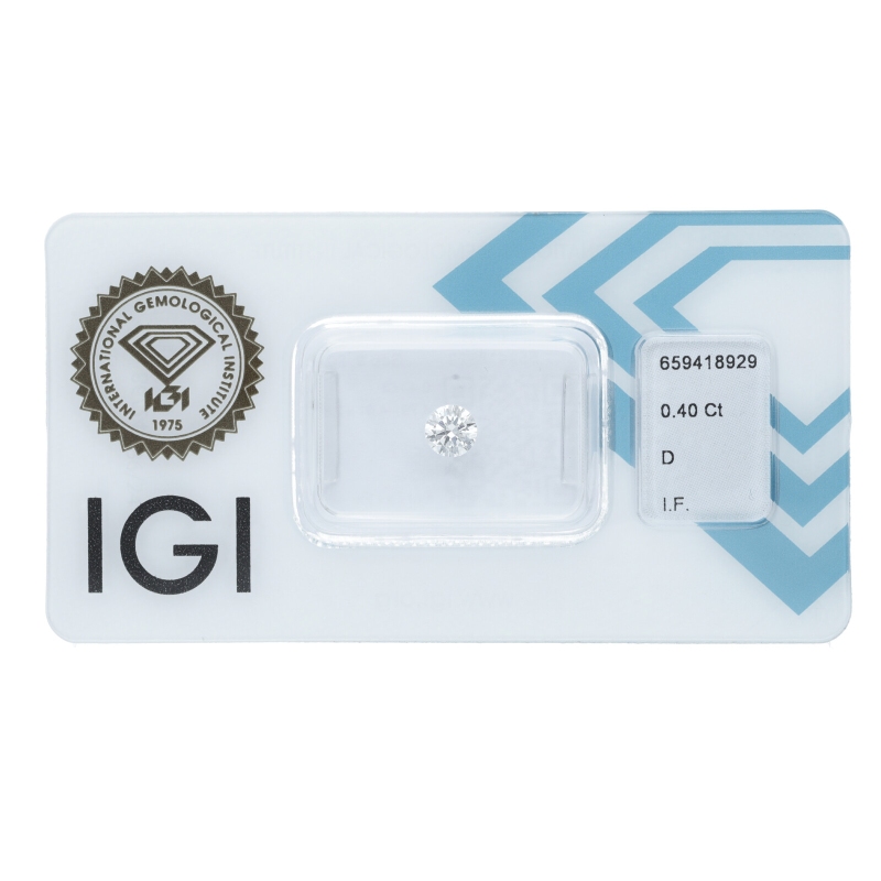 IGI-zertifizierter Diamant CT 0,40    D   IF IGI-zertifizierter Diamant CT 0,40    D   IF