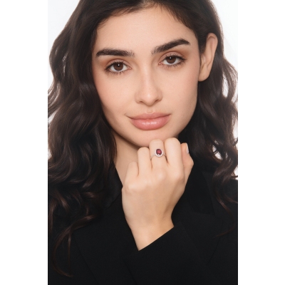 Rubin Ring Weißgold 