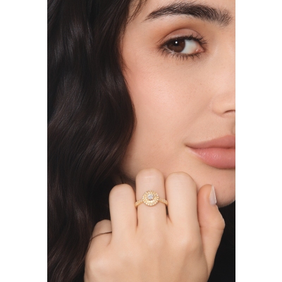 Gelbgold Diamantring 18 Karat