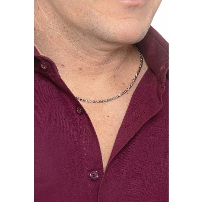 Königskette aus Weißgold 18k, 50 cm 