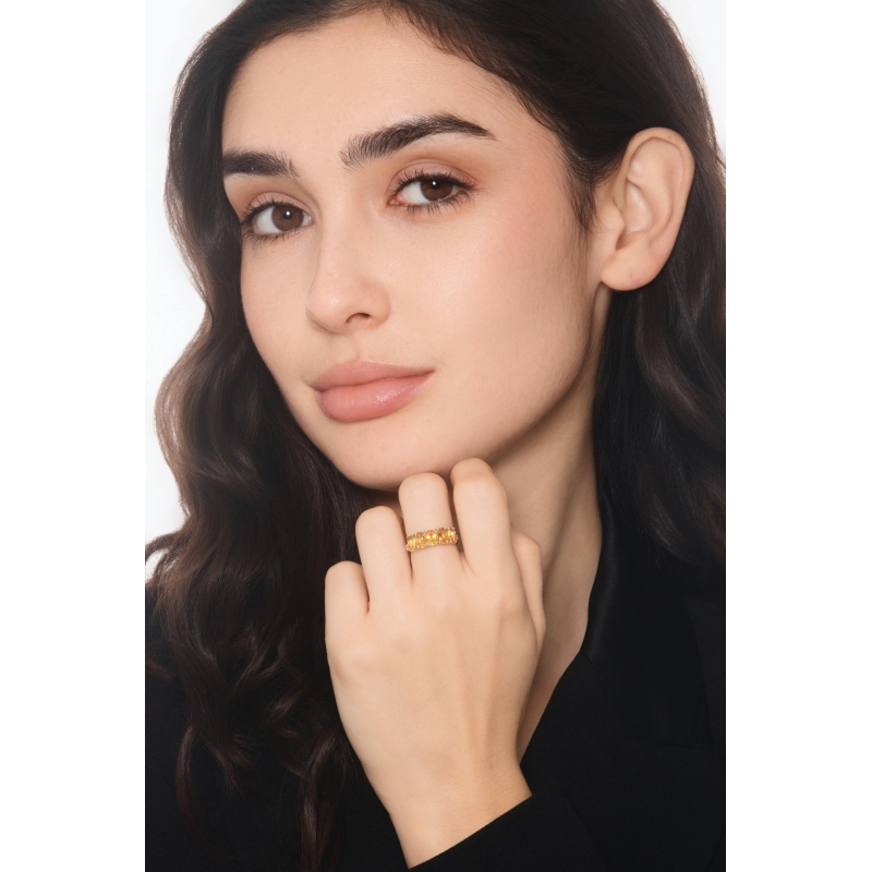 Weißgold Ring mit Citrin Damenring Weißgold Ring mit Citrin Damenring