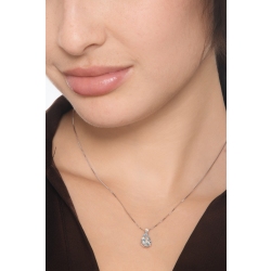 Kette aus Weißgold mit Aquamarin Anhänger 2