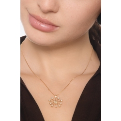 18K Gelbgold Kette mit Feuerwerksanhänger aus Diamanten 2