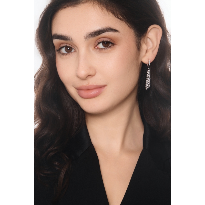 Elegante Ohrhänger mit Diamanten Weißgold 750