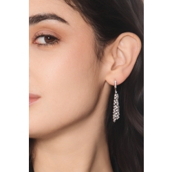 Elegante Ohrhänger mit Diamanten Weißgold 750 2